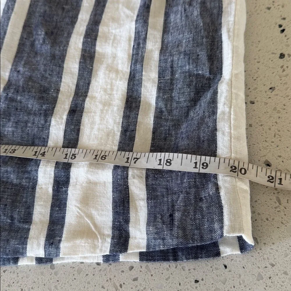 J. Crew Classic Blue and White Striped 100% Linen Skirt Women’s Size Medium Tall